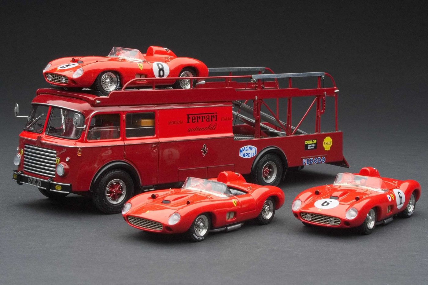 1957 Le Mans | Scuderia Ferrari Transporter with Ferrari 315S and Ferrari 335S