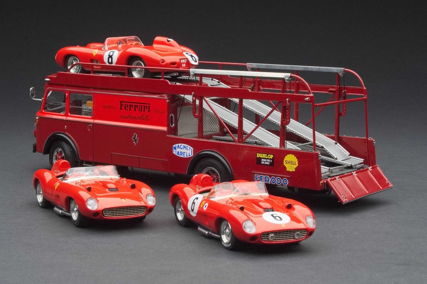 1957 Le Mans | Scuderia Ferrari Transporter with Ferrari 315S and Ferrari 335S - Image 2