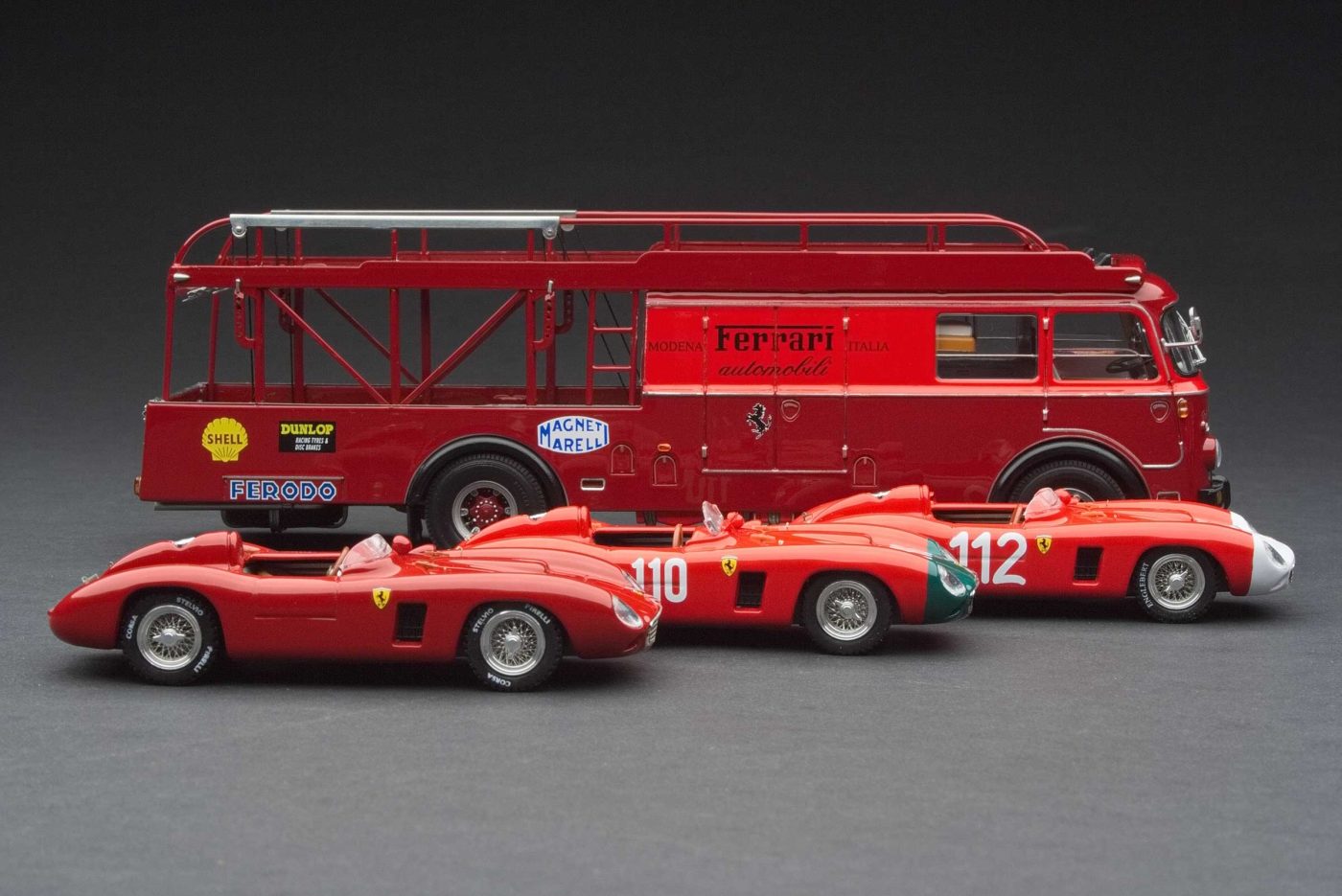 1956 Targa Florio | Scuderia Ferrari Transporter with Ferrari 860 Monza