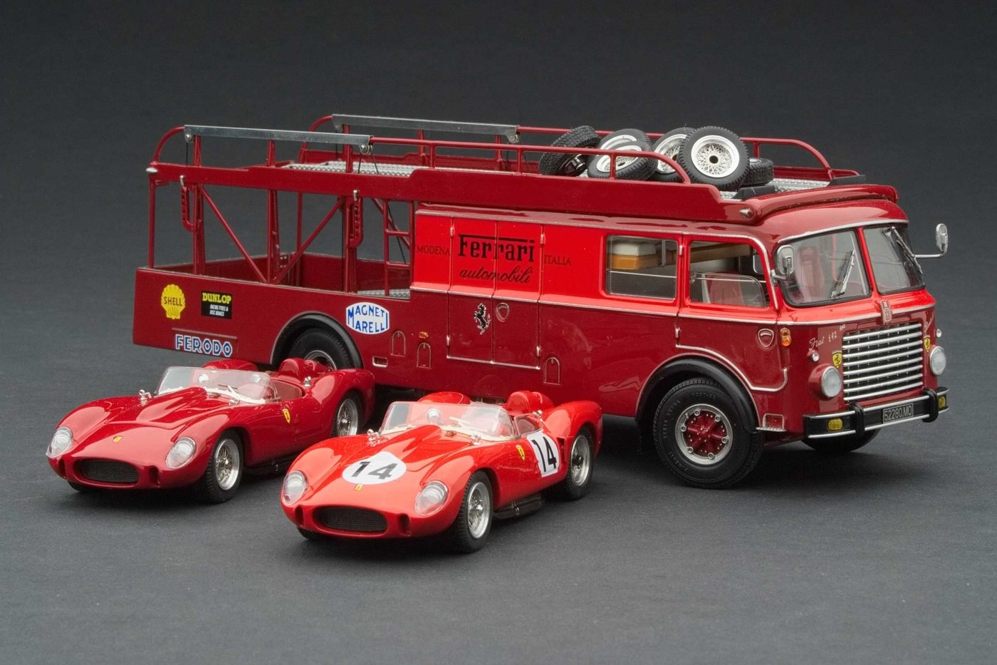 Winner, 1958 Le Mans | Scuderia Ferrari Transporter with Ferrari 250 Testa Rossa and spares